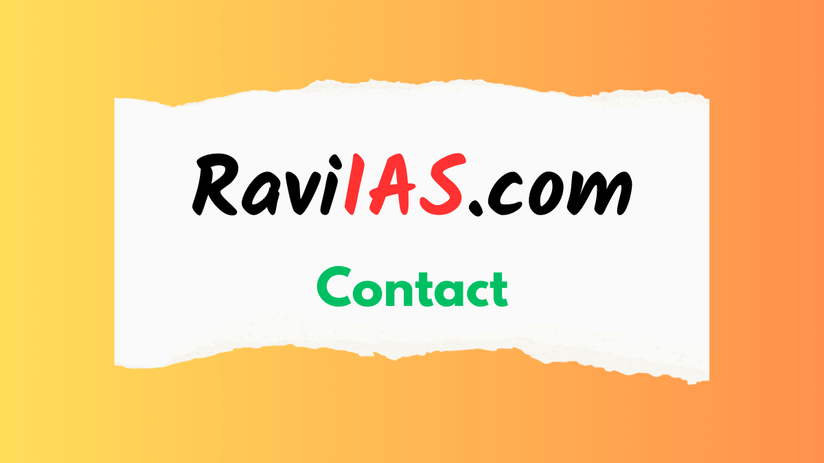 Contact us page raviias website